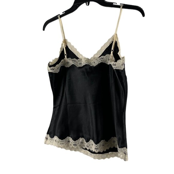 One Step Up Y2K Style Camisole Tank Top Black w/ Lace Trim Size Juniors Medium - Picture 2 of 11